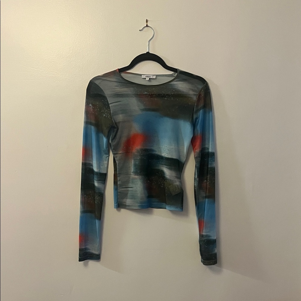 Miaou long sleeve sheer top